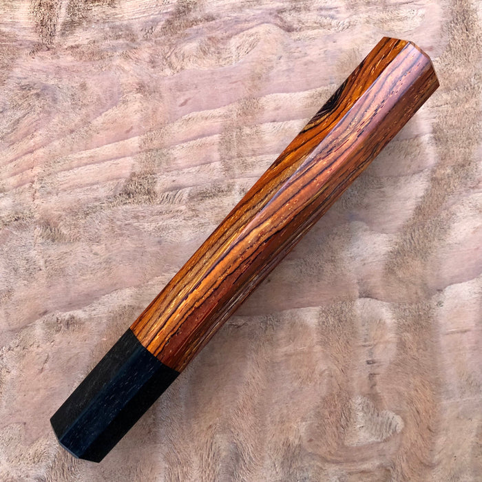 Custom Japanese Knife handle (wa handle)  for 165-210mm  - Cocobolo and ebony