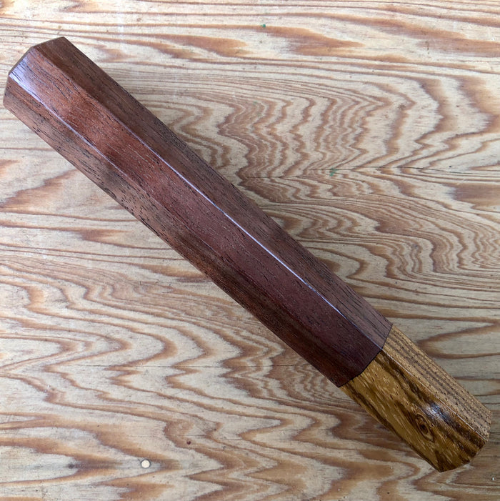 Custom Japanese Knife handle (wa handle)  for 165-210mm  - Walnut and zebrawood
