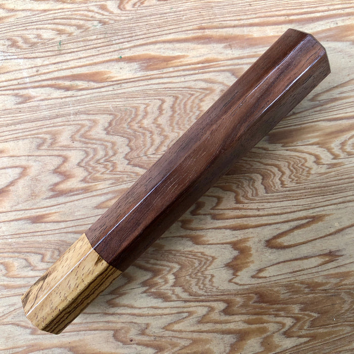 Custom Japanese Knife handle (wa handle)  for 165-210mm  - Walnut and zebrawood