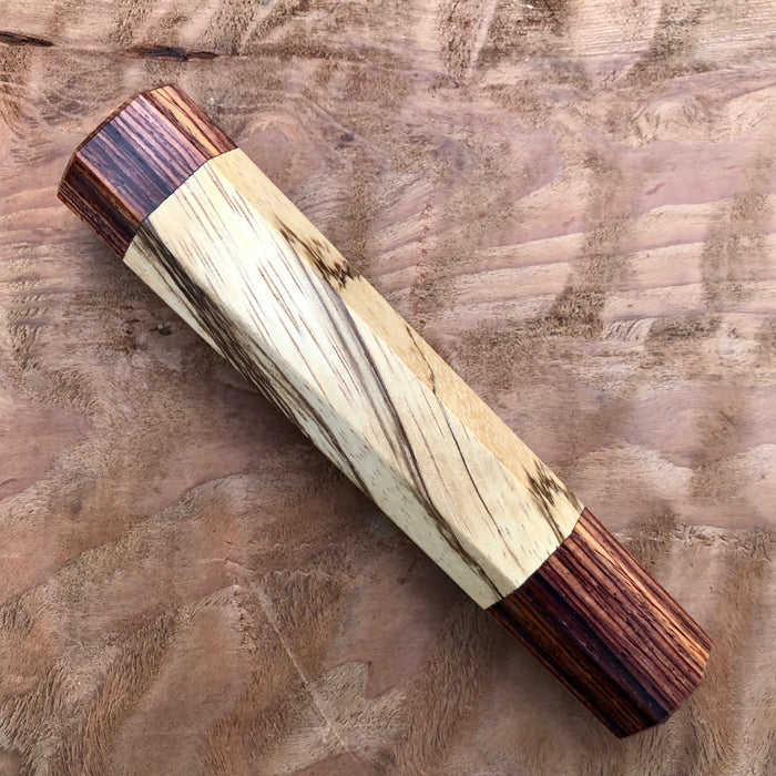 Custom Japanese Knife handle (wa handle)  for 165-210mm  - Zebrawood and cocobolo