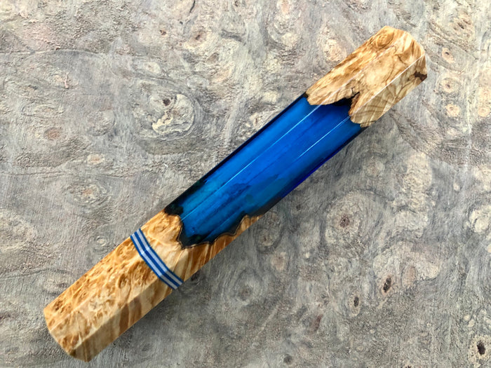 Custom Japanese Knife handle (wa handle) for 165-210mm : Box elder burl hybrid