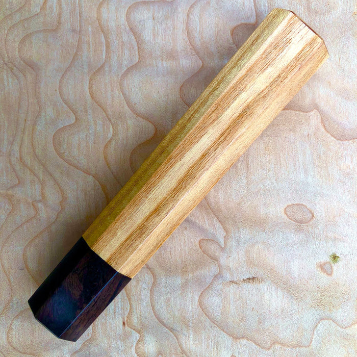 Custom Japanese Knife handle (wa handle)  for 240mm - American chestnut and African Blackwood