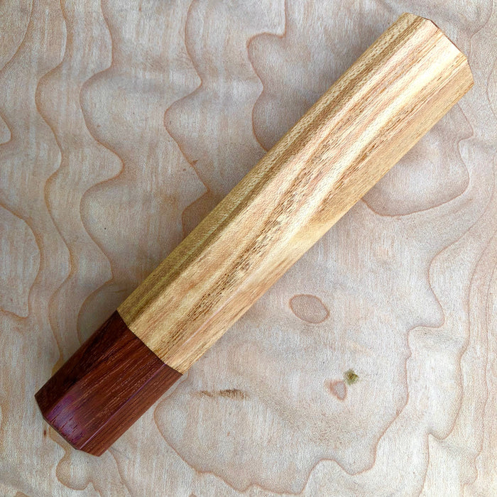 Custom Japanese Knife handle (wa handle)  for 240mm - American chestnut and Honduran Rosewood