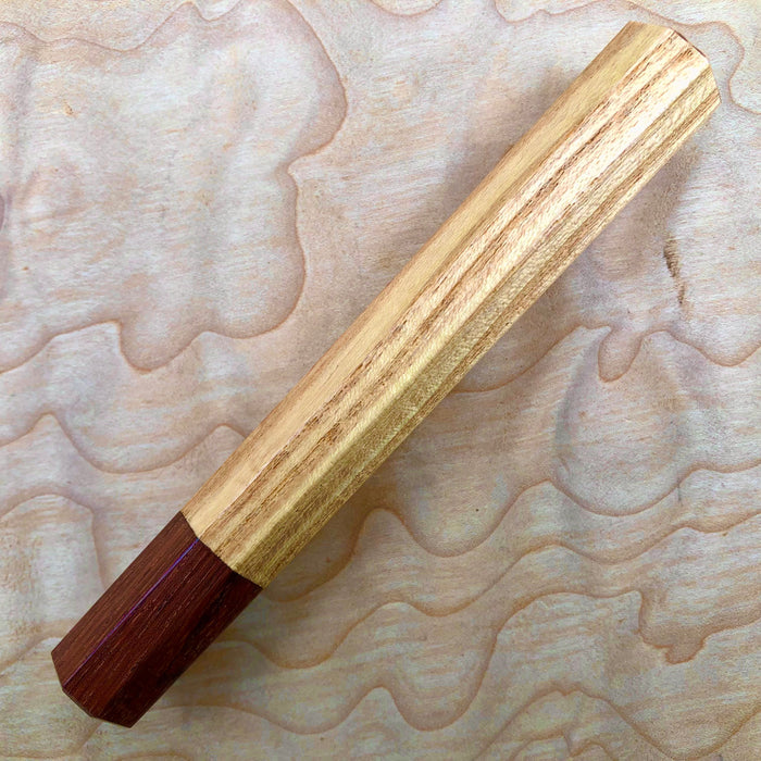 Custom Japanese Knife handle (wa handle)  for 240mm - American chestnut and Honduran Rosewood