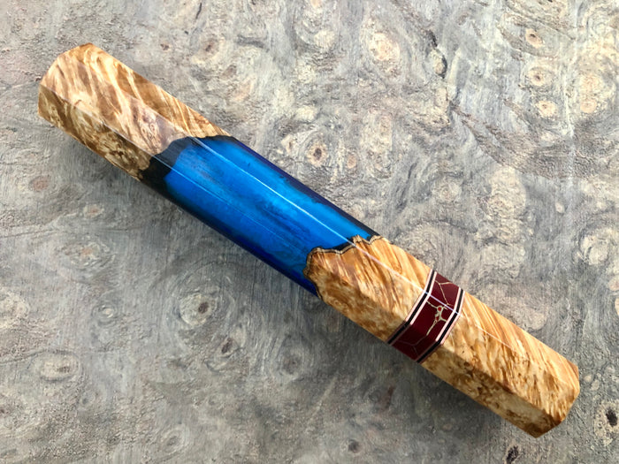 Custom Japanese Knife handle (wa handle)  for 240mm - Box elder hybrid