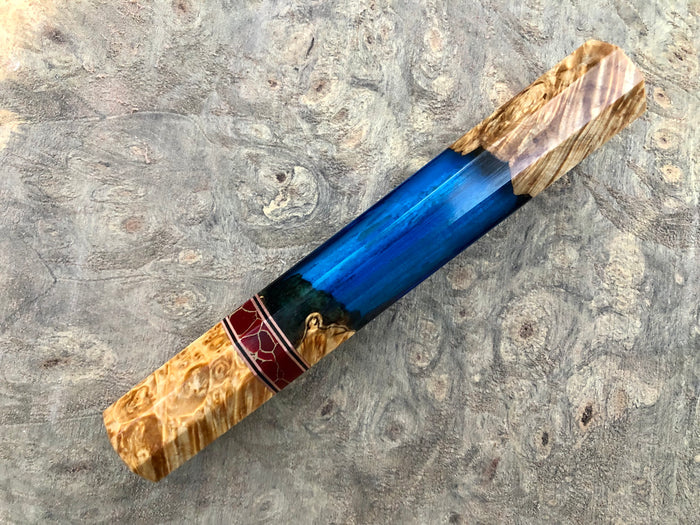Custom Japanese Knife handle (wa handle)  for 240mm - Box elder hybrid