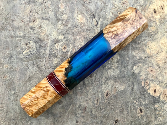 Custom Japanese Knife handle (wa handle)  for 240mm - Box elder hybrid