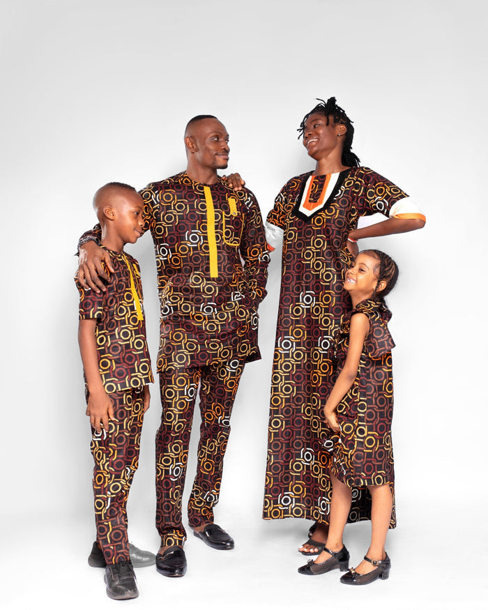 Daddy & Daughter Togetherness Bundle in Geometric African Print