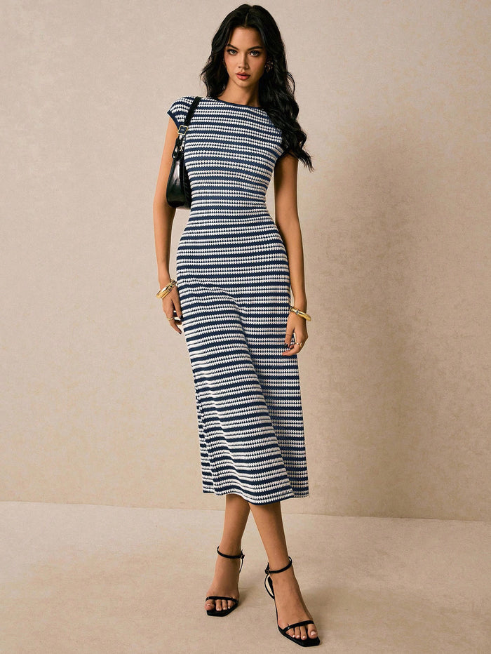 Dahlia Midi Dress - Blue