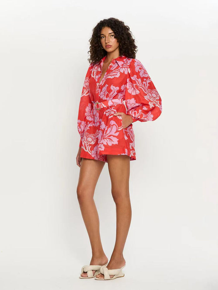 Dahna Romper - Red