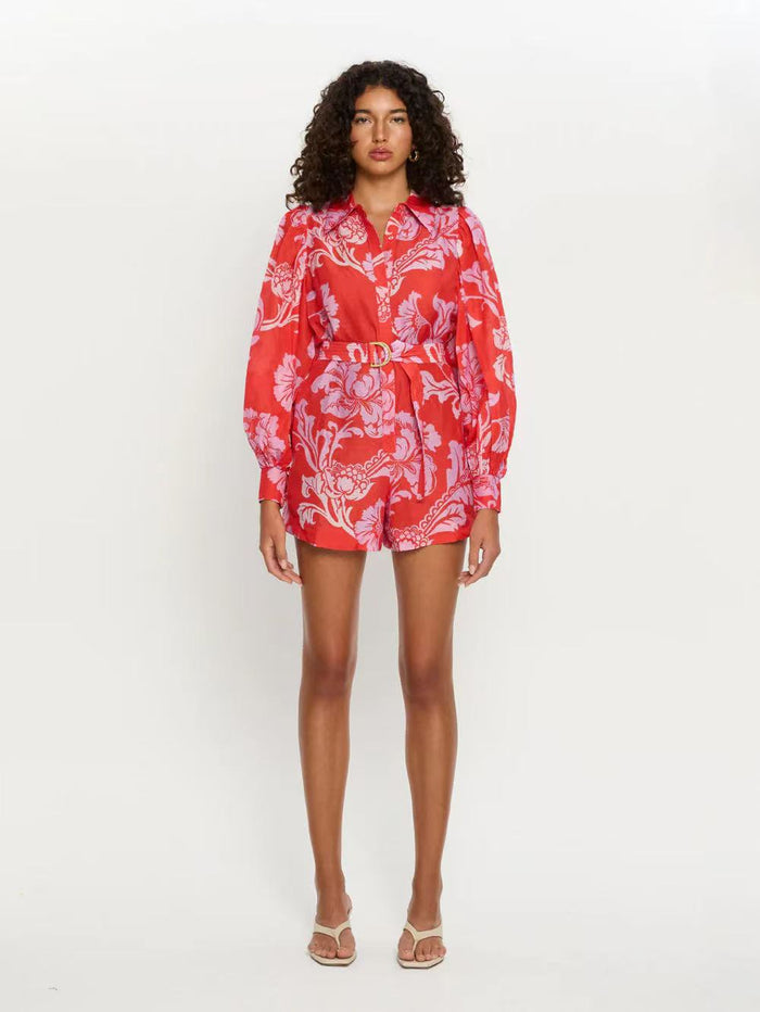 Dahna Romper - Red