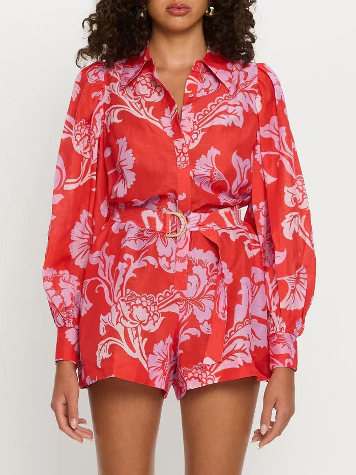 Dahna Romper - Red
