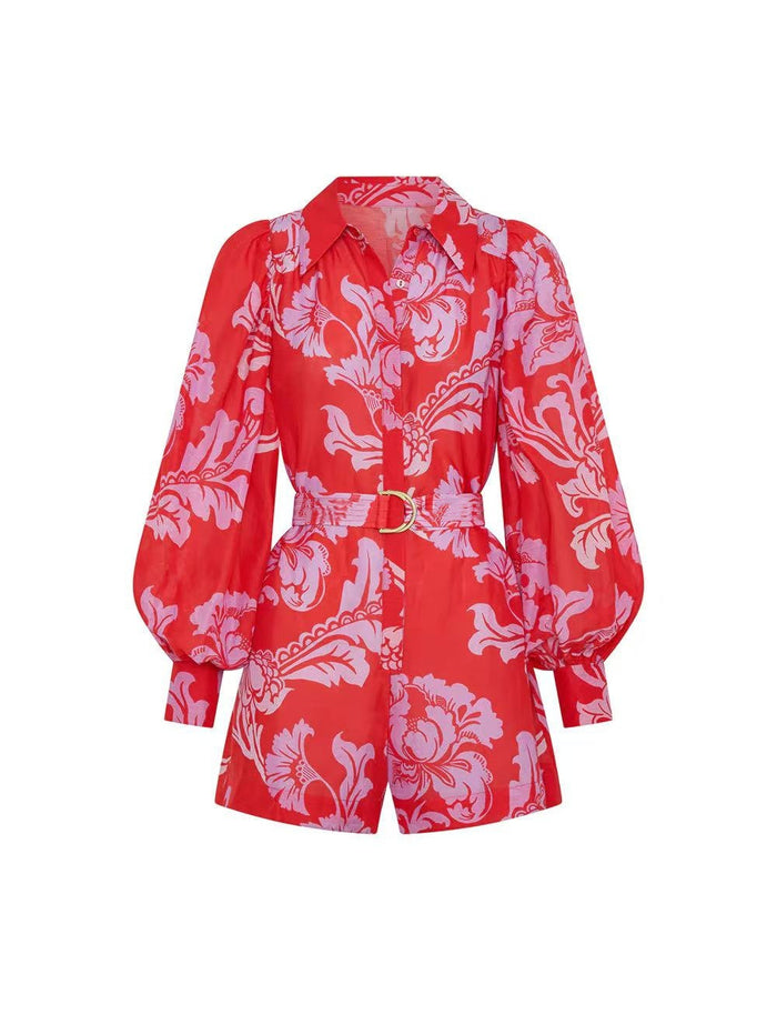 Dahna Romper - Red