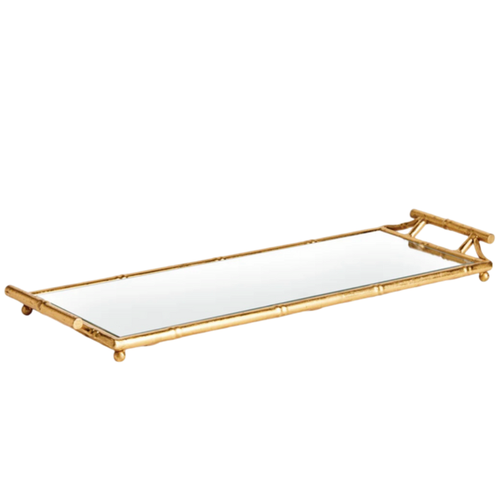 Napa Home and Garden Daphne Mirrored Tray Serving Chinoiserie Decorative Home Accent