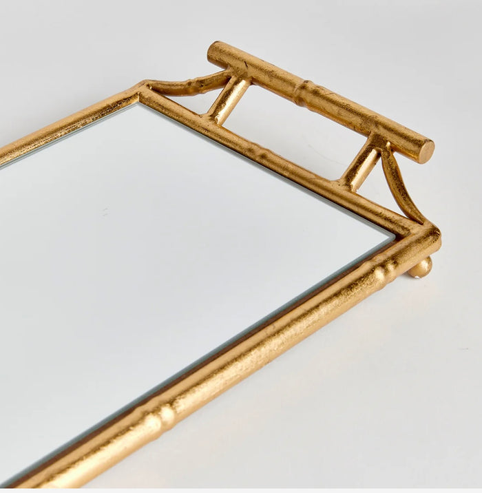 Napa Home and Garden Daphne Mirrored Tray Serving Chinoiserie Decorative Home Accent