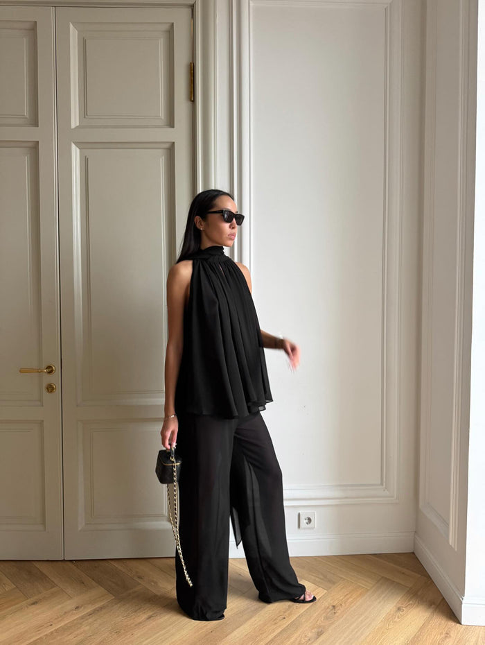Dark Edit Co ord Set - Black