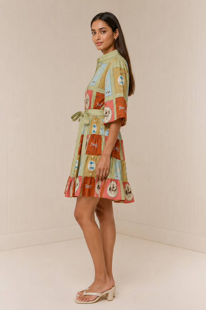 Della Mini Dress - Green