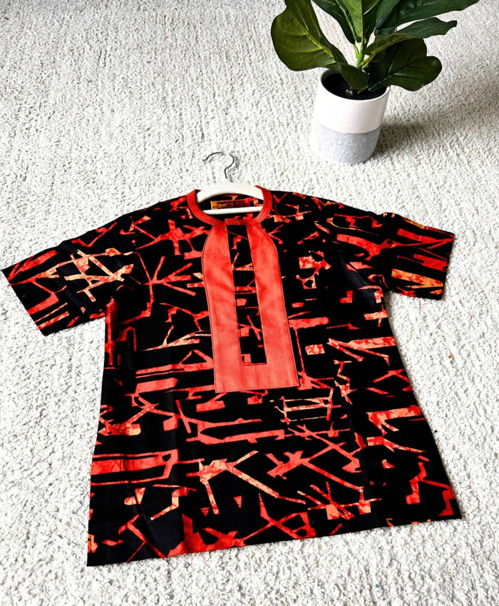 Demi Boys African Co-Ord Set (in Fall Colors African Print)