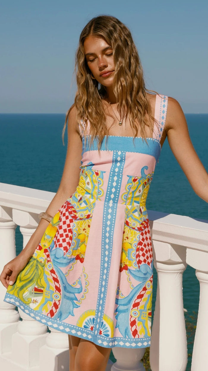 Diona Mini Dress - Pink