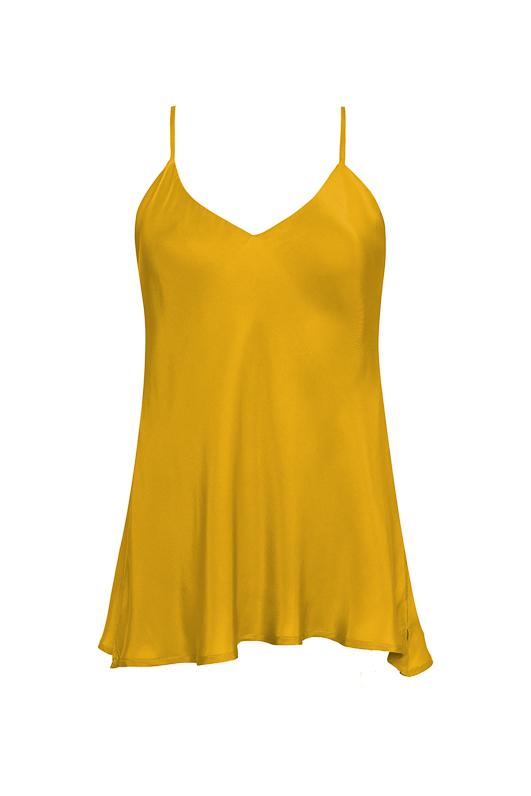 Double Silk Solid Cami Gold