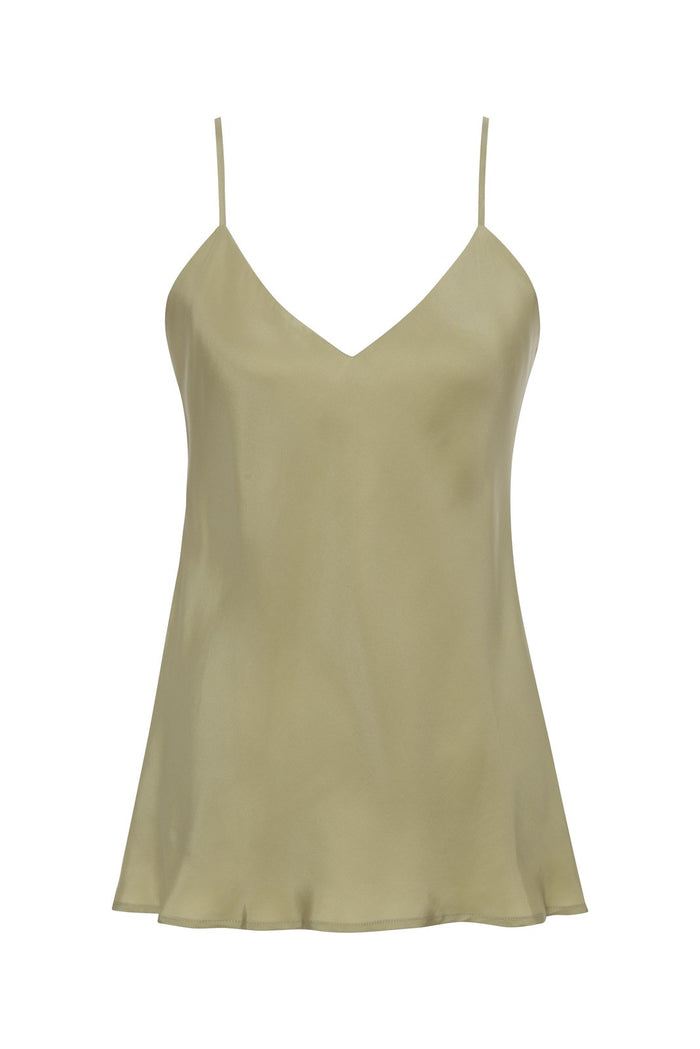 Double Silk Solid Cami Gold