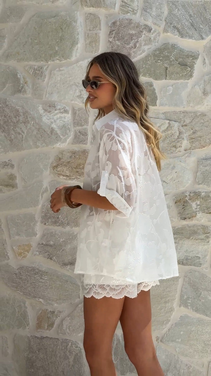 Dovey Co ord Set - White