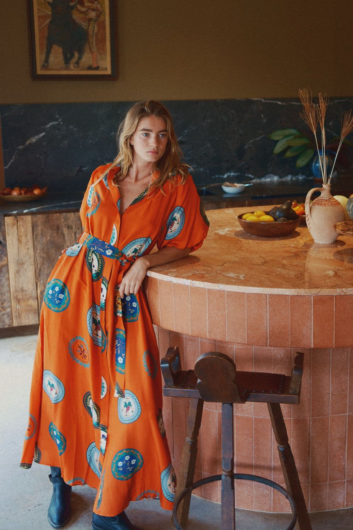 Ebony Maxi Dress - Orange