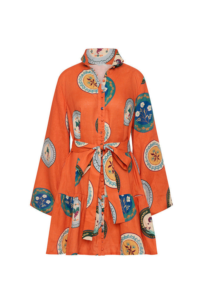 Elin Mini Dress - Orange