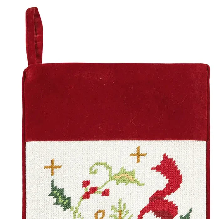 Embroidered Ornaments Needlepoint Stocking
