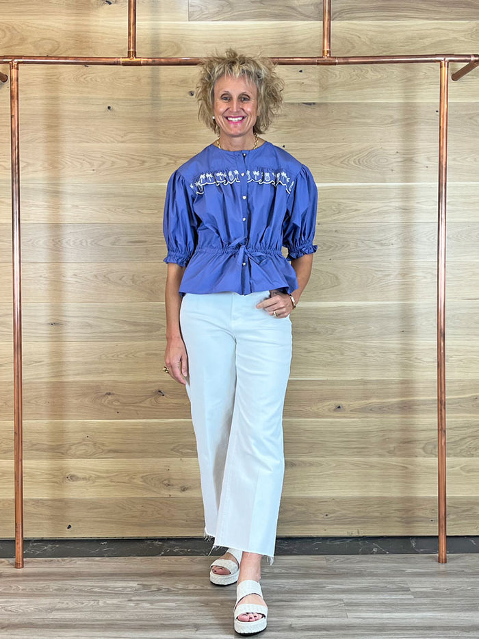 Emily Lovelock Jill Blouse Blue