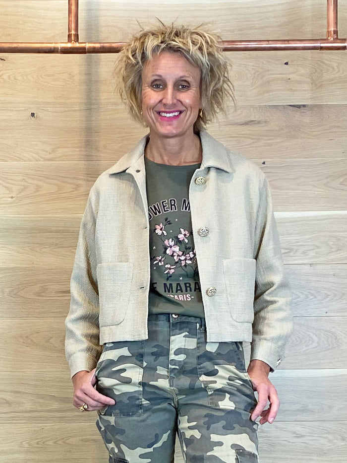 Emme Marella Laser Jacket Beige