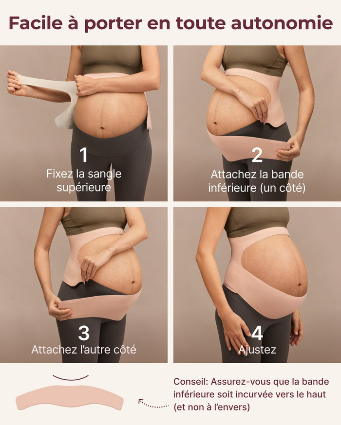 Ensemble Ergonest : bandeau de grossesse et culottes de grossesse taille haute