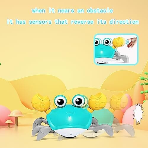 Escaping Crab Dog Toy with Obstacle Avoidance Sensor Toys Pet Clever