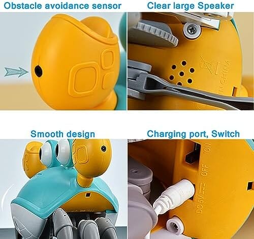 Escaping Crab Dog Toy with Obstacle Avoidance Sensor Toys Pet Clever