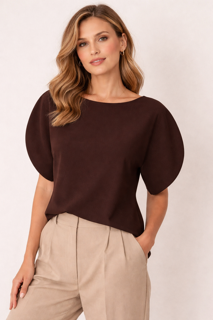 Ethel Top - Brown
