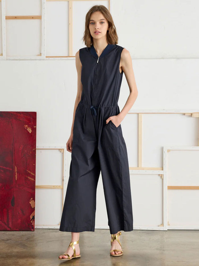European Culture Sleeveless Jumpsuit Dark Navy