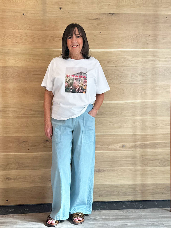 European Culture Trousers Blue