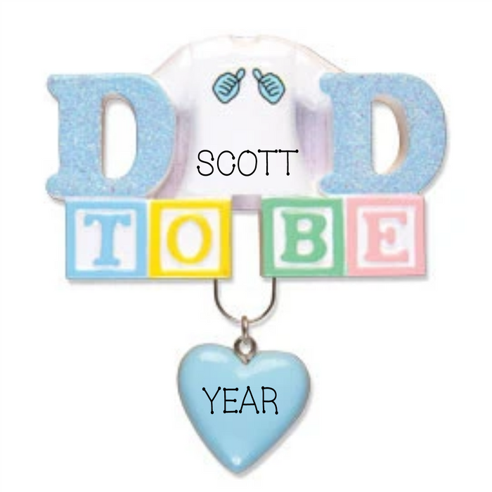 Expecting Christmas Ornament, Dad to be, Personalized Christmas Ornament