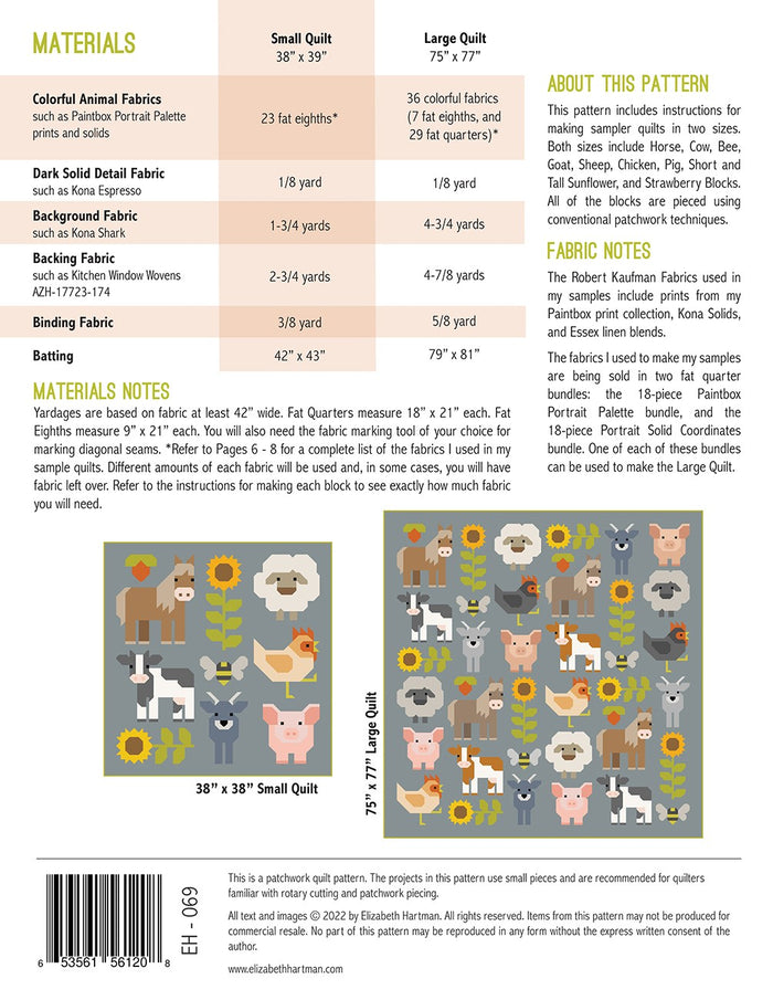Fab Farm Quilt Pattern - Elizabeth Hartman