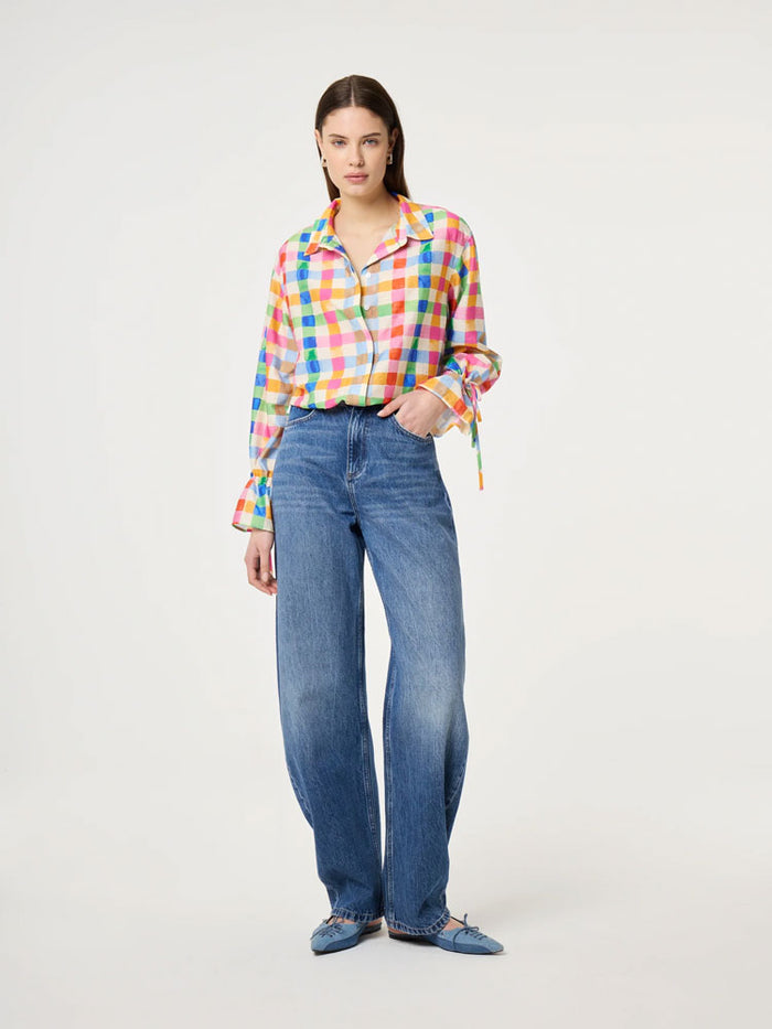 Fabienne Chapot Alicia Blouse Cosy White/Solar Orange