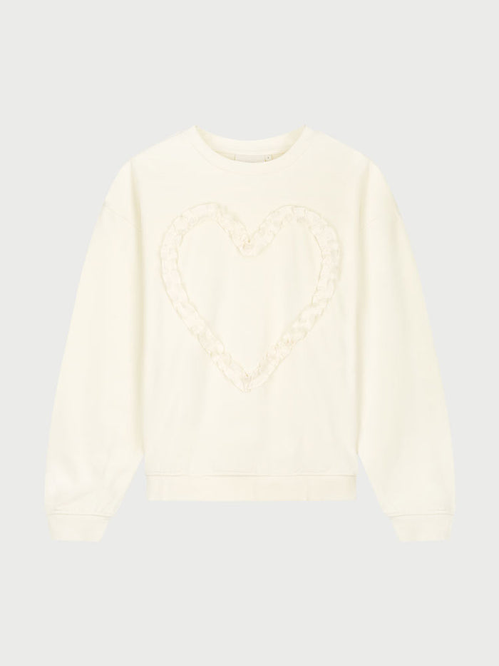 Fabienne Chapot Archie Heart Sweatshirt Cosy White