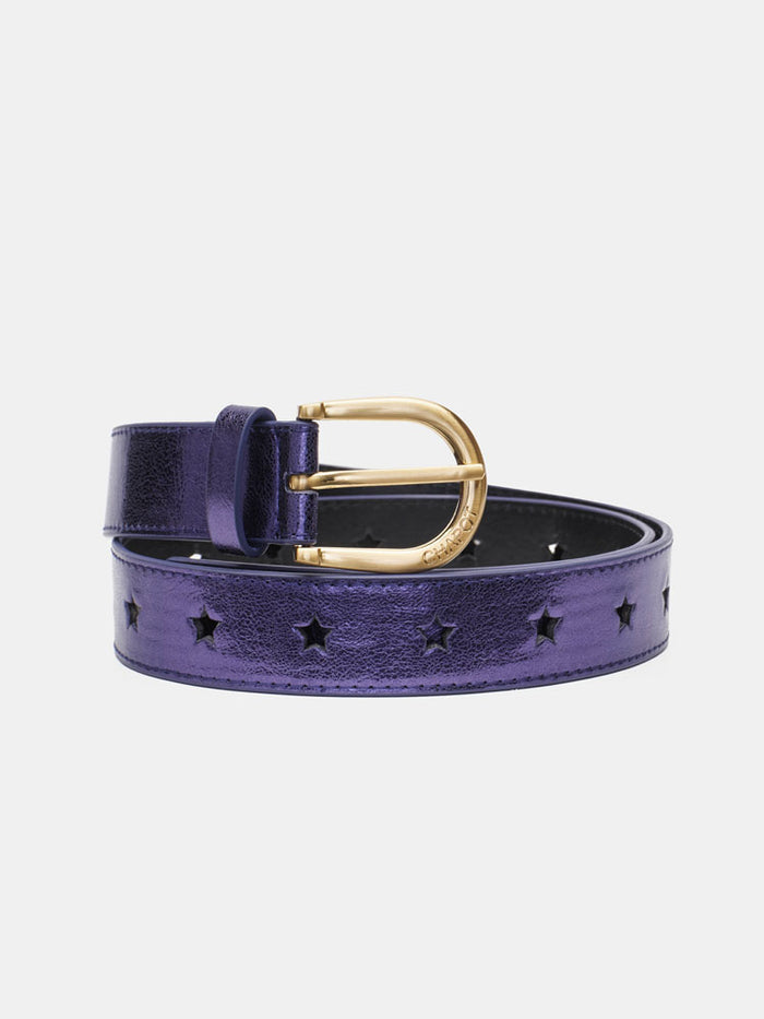 Fabienne Chapot Cut It Out Star Belt Navy Metallic