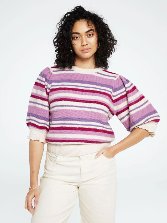 Fabienne Chapot Roberta Stripe Pullover Cream & Violet