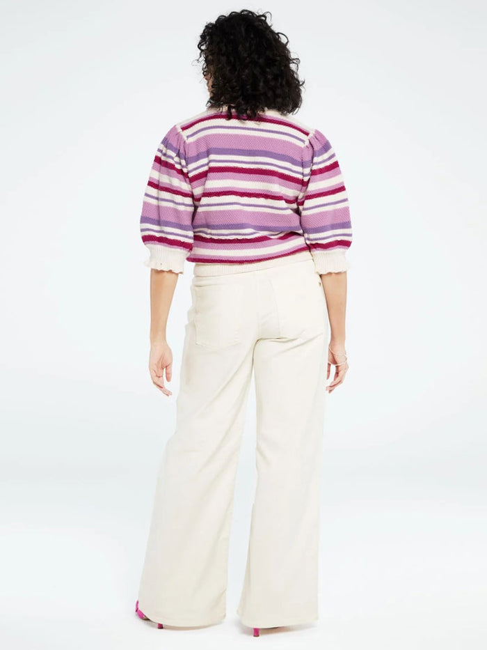 Fabienne Chapot Roberta Stripe Pullover Cream & Violet