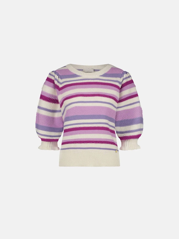 Fabienne Chapot Roberta Stripe Pullover Cream & Violet