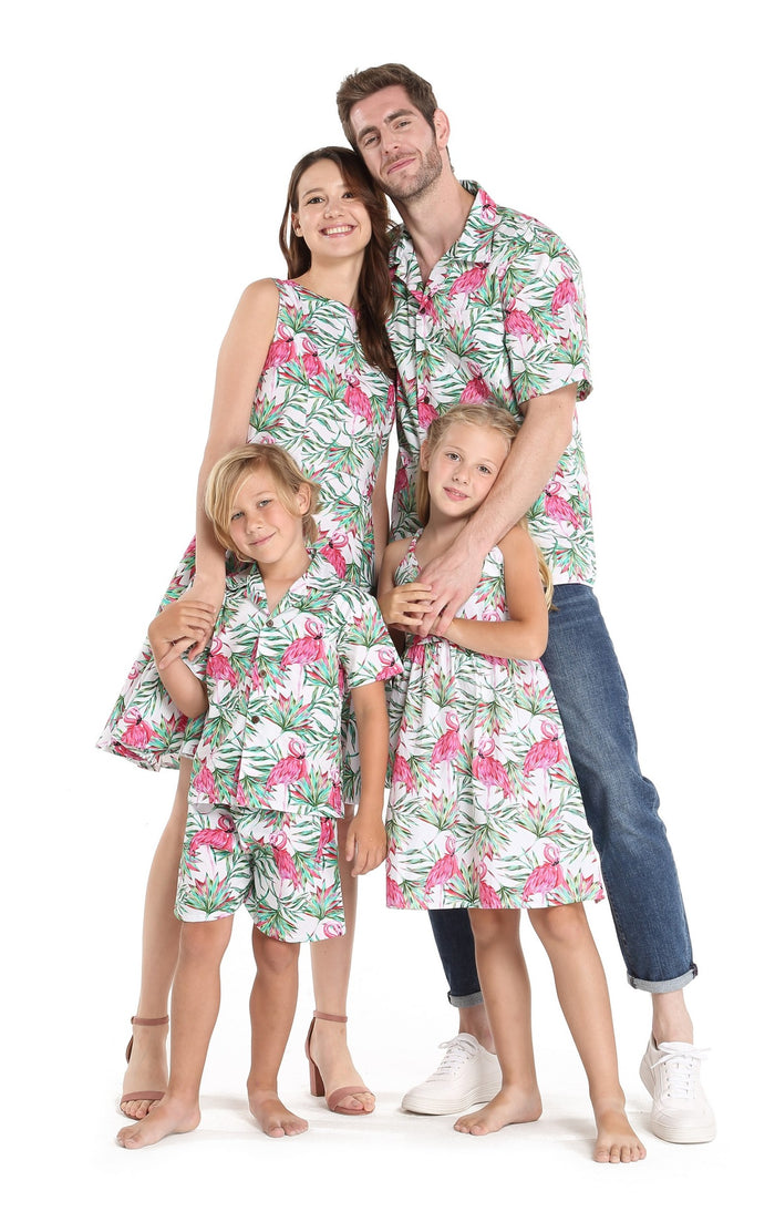 Father Daughter Laulea Set Flamingo in Love