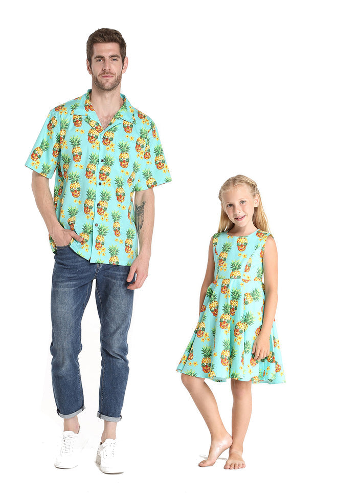 Father Daughter Laulea Set Pineapple Skull