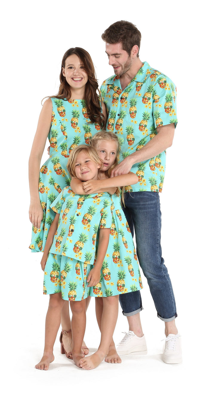 Father Daughter Laulea Set Pineapple Skull