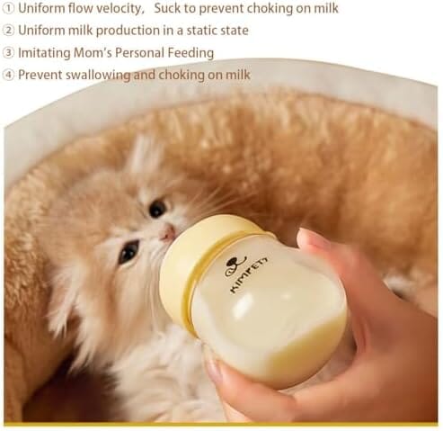 Feeding Bottle with Nipples for Newborn Kittens Dog Bowls & Feeders Pet Clever