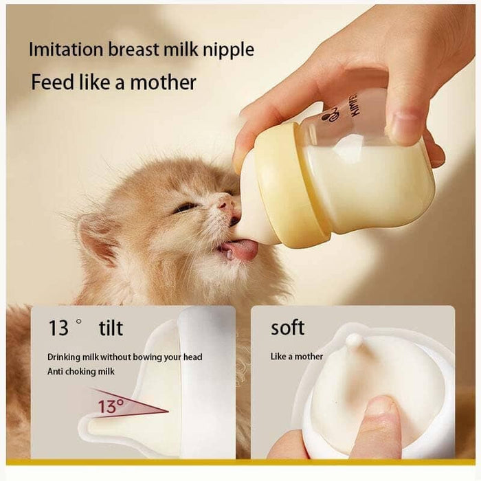 Feeding Bottle with Nipples for Newborn Kittens Dog Bowls & Feeders Pet Clever